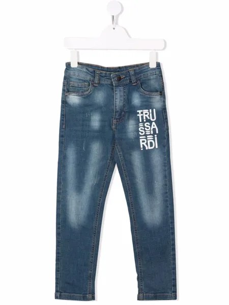 TRUSSARDI JUNIOR прямые джинсы средней посадки