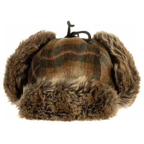 Шапка ушанка STETSON 9290303 BOMBER CAP LAMBSWOOL CHECK, размер 59
