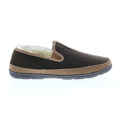 Clarks Karis Tait 26166645 Мужские коричневые холщовые тапочки без шнуровки Мокасины Обувь