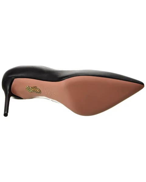 Кожаные туфли Aquazzura Purist 85, черный