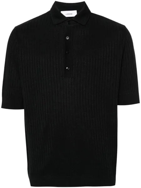 Lardini рубашка поло в рубчик, черный