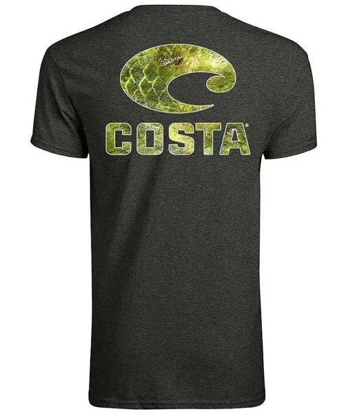 Футболка трубчатой ​​вязки с короткими рукавами Costa Mossy Oak Coastal Inshore, серый