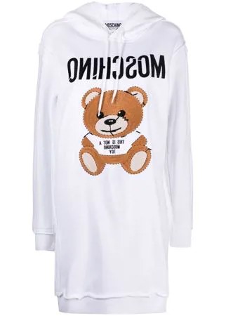 Moschino платье-худи с нашивкой Teddy Bear