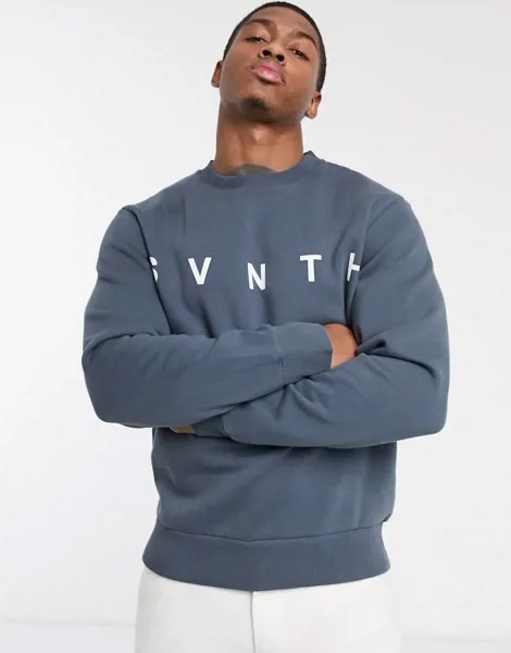 Свитшот с принтом River Island-Синий
