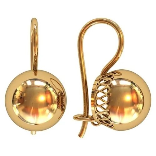 Серьги из серебра с позолотой 372423