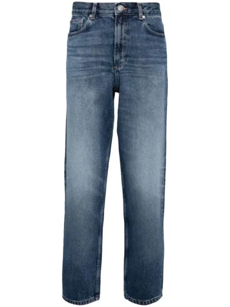 A.P.C. стираные прямые джинсы, синий
