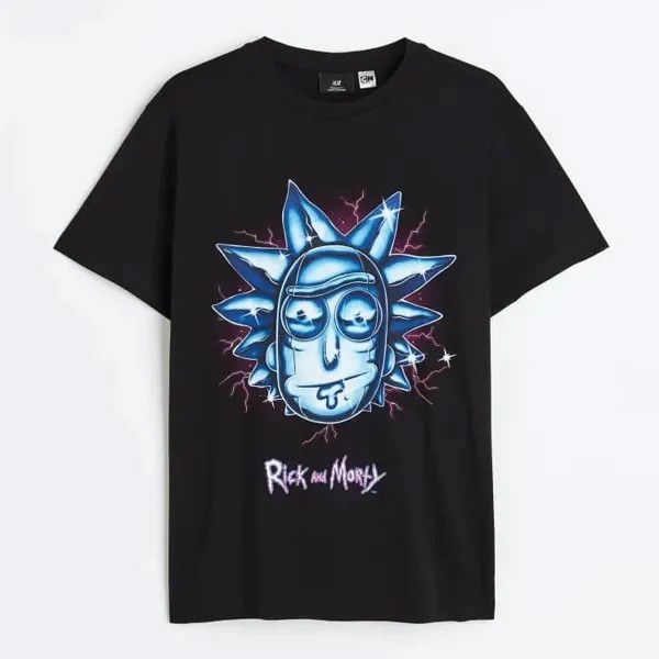 Футболка H&M Rick and Morty Regular Fit, черный