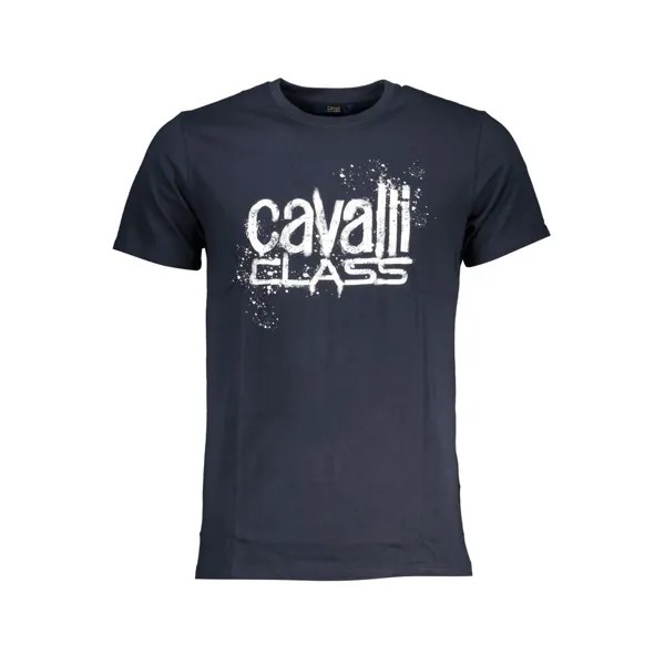 Хлопковая мужская футболка Cavalli Class, синий