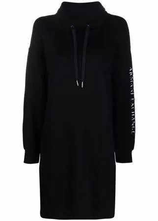 Armani Exchange платье-свитер миди с кулиской