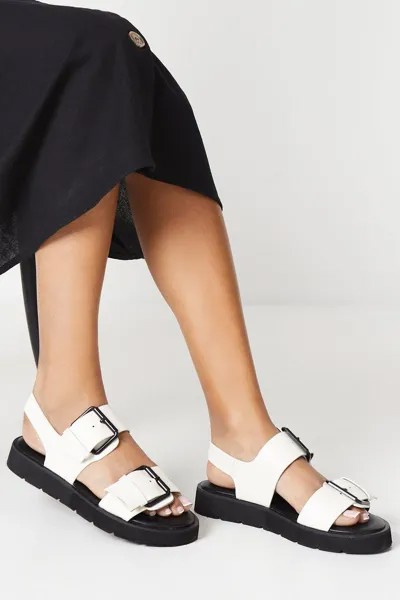 Faith: массивные сандалии Henrietta с пряжкой и ремешком Dorothy Perkins, нейтральный