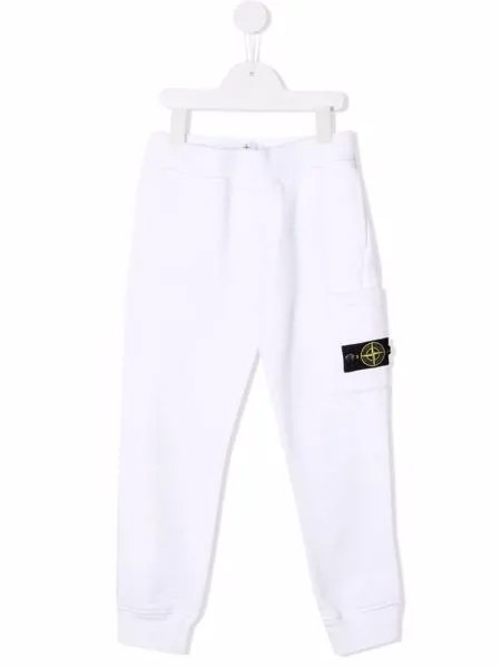 Stone Island Junior спортивные брюки с нашивкой-логотипом