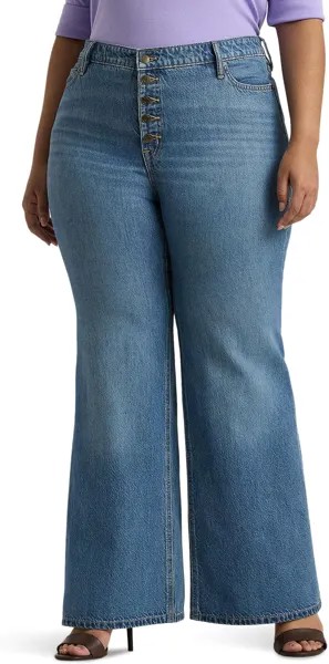 Джинсы LAUREN Ralph Lauren Plus-Size High-Rise Flare Jean, цвет Mirabeau Wash
