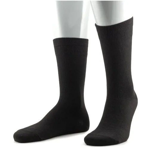 Мужские носки из полушерсти Grinston socks (PINGONS) черные, размер 31