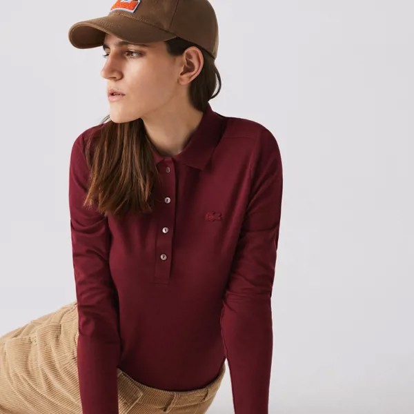 Женское поло Lacoste Slim Fit из эластичного хлопка