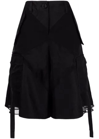 Sacai расклешенные шорты карго