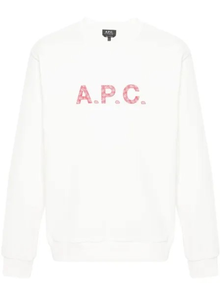 A.P.C. толстовка с логотипом, белый