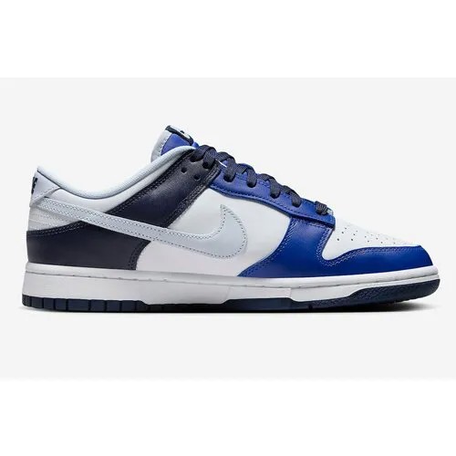 Кроссовки NIKE Dunk Low, полнота D, размер RU 44.5 / EU 45.5 / 29.5 см, белый, синий