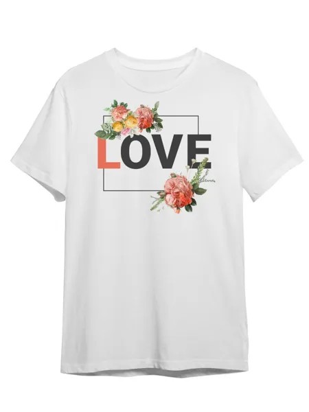 Футболка унисекс СувенирShop Цветы/Любовь/Love/Весна 6 белая L