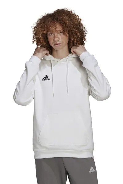 Футбольная толстовка Entrada с карманом-кенгуру Adidas Performance, белый