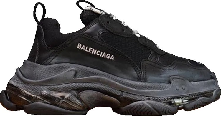 Кроссовки Balenciaga Triple S Sneaker Clear Sole Black, черный