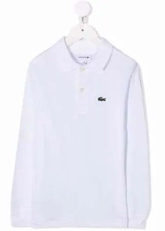 Lacoste Kids рубашка поло с нашивкой-логотипом