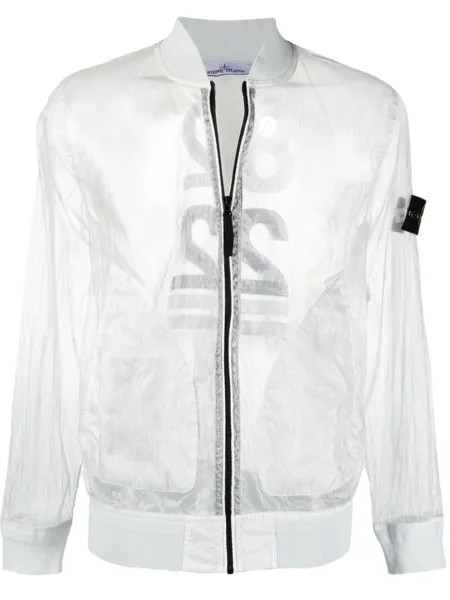 Stone Island легкая куртка-бомбер, белый