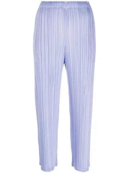 Pleats Please Issey Miyake зауженные брюки со складками, фиолетовый