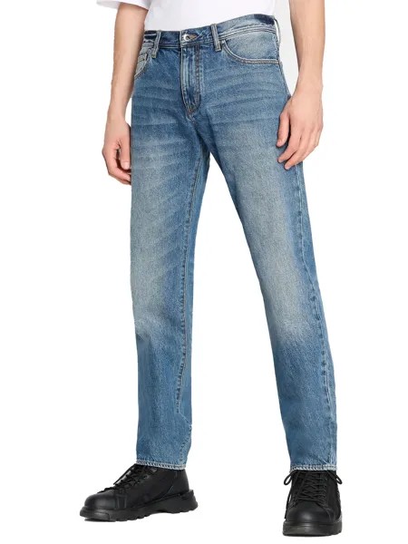 EMPORIO ARMANI укороченные джинсы-бойфренды, синий