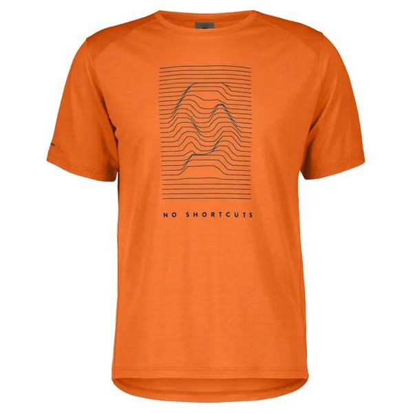 Футболка с коротким рукавом Scott Defined Merino Graphic, оранжевый