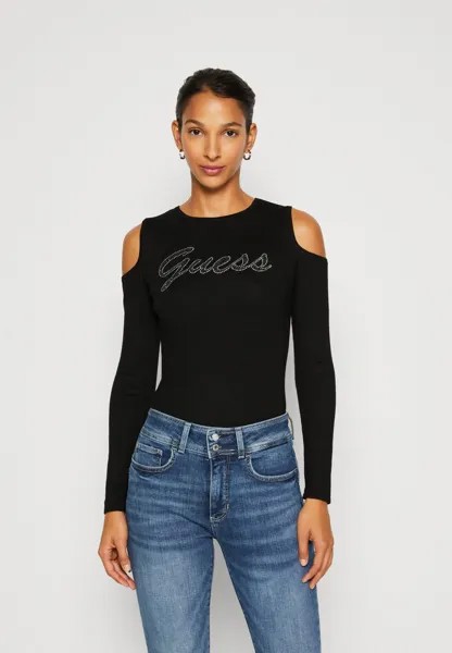 Свитшот Guess ЛОГОТИП, цвет jet black