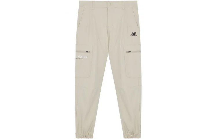 Трикотажные спортивные штаны унисекс цвета Off White New Balance, кремовый