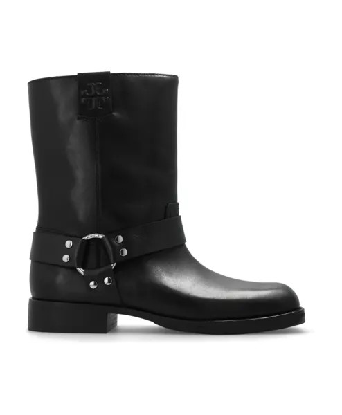 Кожаные ботильоны Tory Burch, черный