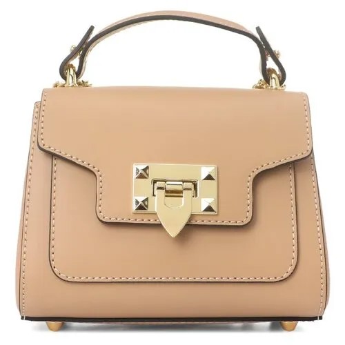 Сумка сэтчел diva's bag, фактура гладкая, бежевый