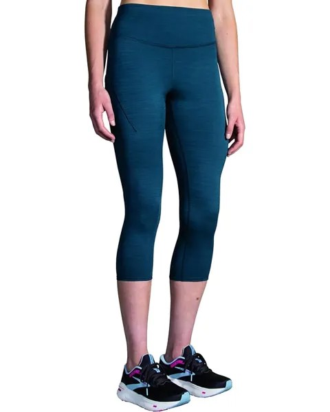 Брюки капри Brooks Spark, цвет Heather Ocean Drive