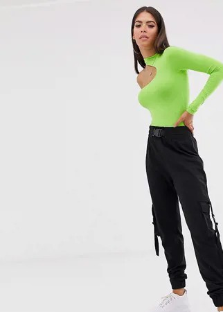 Черные брюки карго с ремнем Missguided Tall-Черный