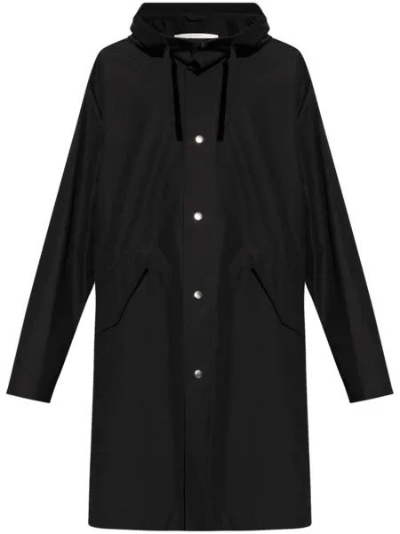 Jil Sander пальто-парка с логотипом, черный
