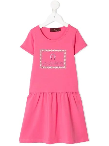 Aigner Kids декорированное платье-футболка