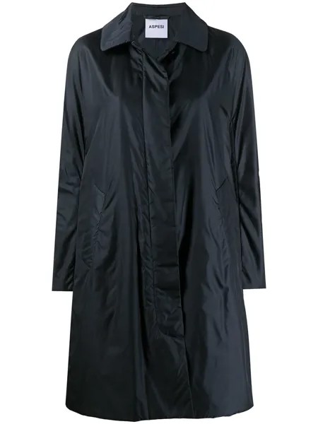 ASPESI пальто с потайной застежкой и длинными рукавами