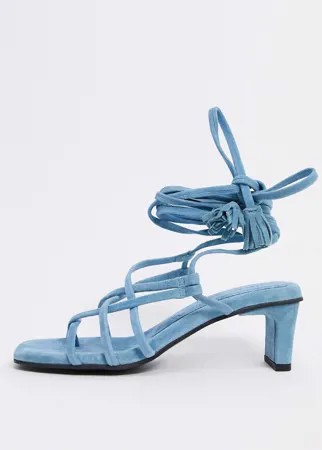 Голубые туфли на каблуке Vero Moda-Голубой