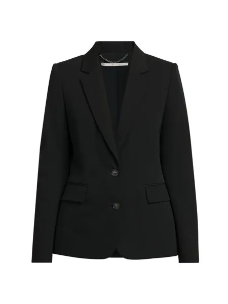 Приталенный жакет из эластичной шерсти Stella McCartney, черный