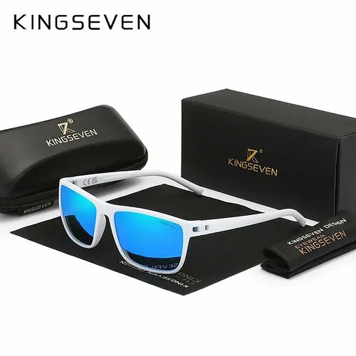 Солнцезащитные очки KINGSEVEN, белый/голубой