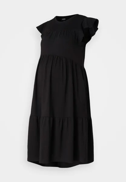 Платье из джерси OLMEVELYN LIFE CAP SLEEVES FRILL DRESS ONLY MATERNITY, черный