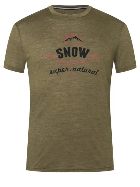 Рубашка super.natural Merino Funktionsshirt, оливковый