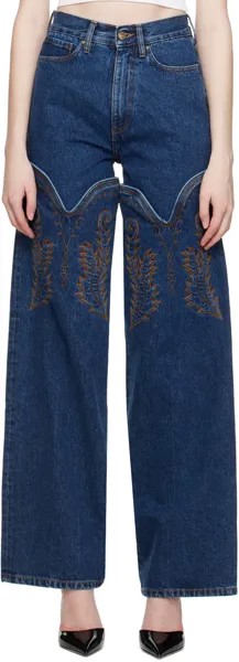 Темно-синие ковбойские джинсы с высокими манжетами Y/Project