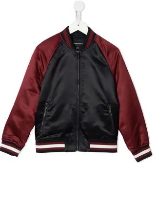 Emporio Armani Kids бомбер в стиле колор-блок