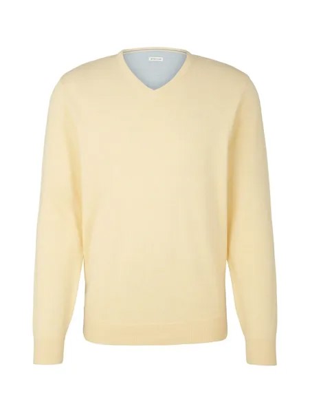 Пуловер Tom Tailor Basic V Neck, желтый