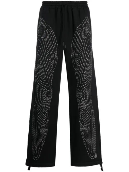 Off-White спортивные брюки Body Stitch, черный