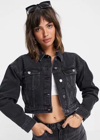 Черная «классическая» джинсовая куртка ASOS DESIGN-Черный цвет