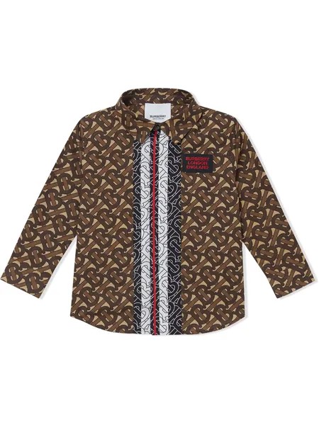 Burberry Kids рубашка с монограммой