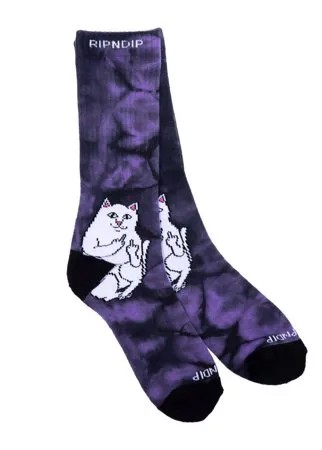 Носки RIPNDIP Lord Nermal Socks Lavender Tie Dye 2021